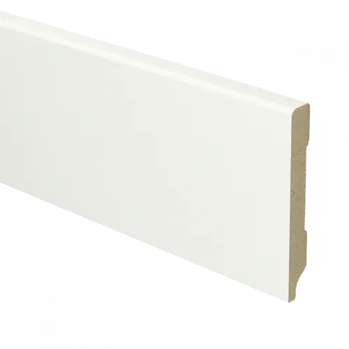[PPCE21064] 15949 Plint Modern schilder RAL 9016 verkeerswit MDF-gelakt 12x90x2400mm