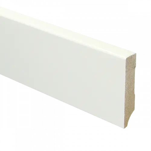 [PPCE21066] 15951 Plint Modern schilder RAL 9016 verkeerswit MDF-gelakt 15x70x2400mm