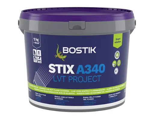 [BOST40052] Bostik STIX A340 LVT Project dispersielijm voor vinyl en dryback 12kg
