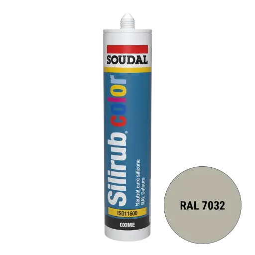 Soudal Silirub Color Siliconenkit RAL 7032 300ml