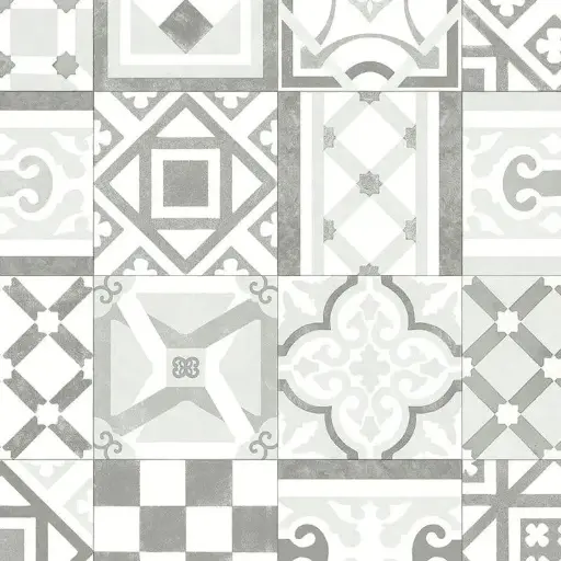 [luna-t94 es vedra] Vinyl op rol Luna tegelpatroon Es Vedra T94 4m breed