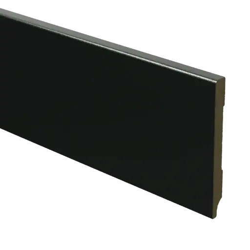 15968 MDF Moderne plint 90x9 zwart voorgelakt RAL 9005