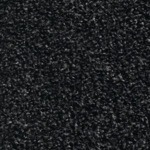 Schoonlooptapijt/Deurmat op rol Star kleur zwart