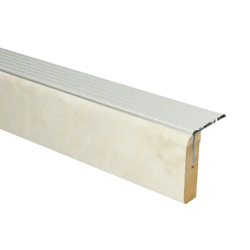 72899 PrimoStep - Uitlooptrede alu zilver - Baltic grijs marmer - 136 x 5,7 cm