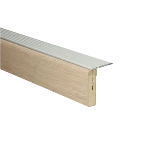 73429 PrimoStep - Uitlooptrede alu zilver - Orleans Eik Zand - 121 x 5,7 cm