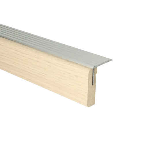 74139 PrimoStep - Uitlooptrede alu zilver - Monticiano Eik Natuur - 90 x 5,7 cm