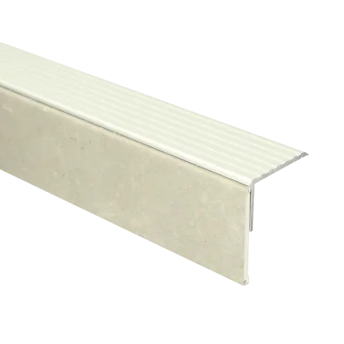 74424 PrimoStep - Uitlooptrede alu zilver - LVT Licht Beton - 130 x 5,7 cm