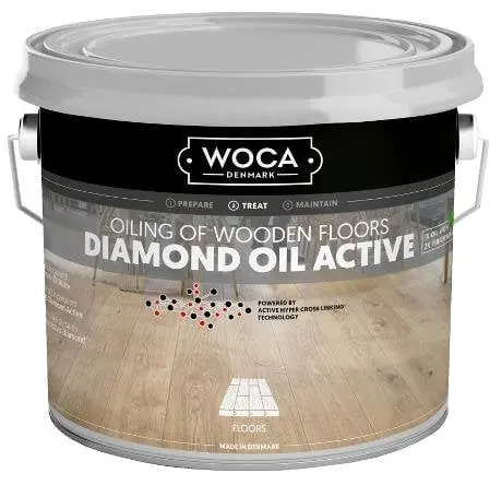 [WOCA40150] Woca diamond oil - active Extra wit (13%) 2,5L
